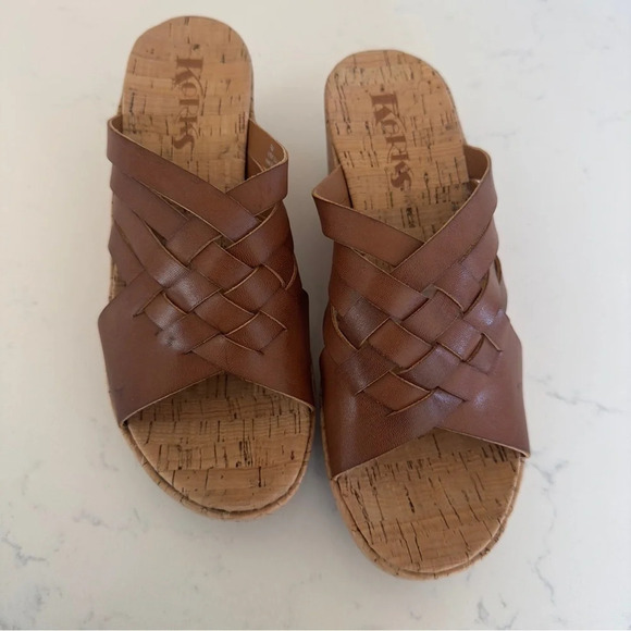 Korks by Kork Ease Noelle woven wedge in brown Size: 7 - Picture 2 of 5